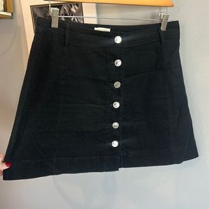 Black button down skirt